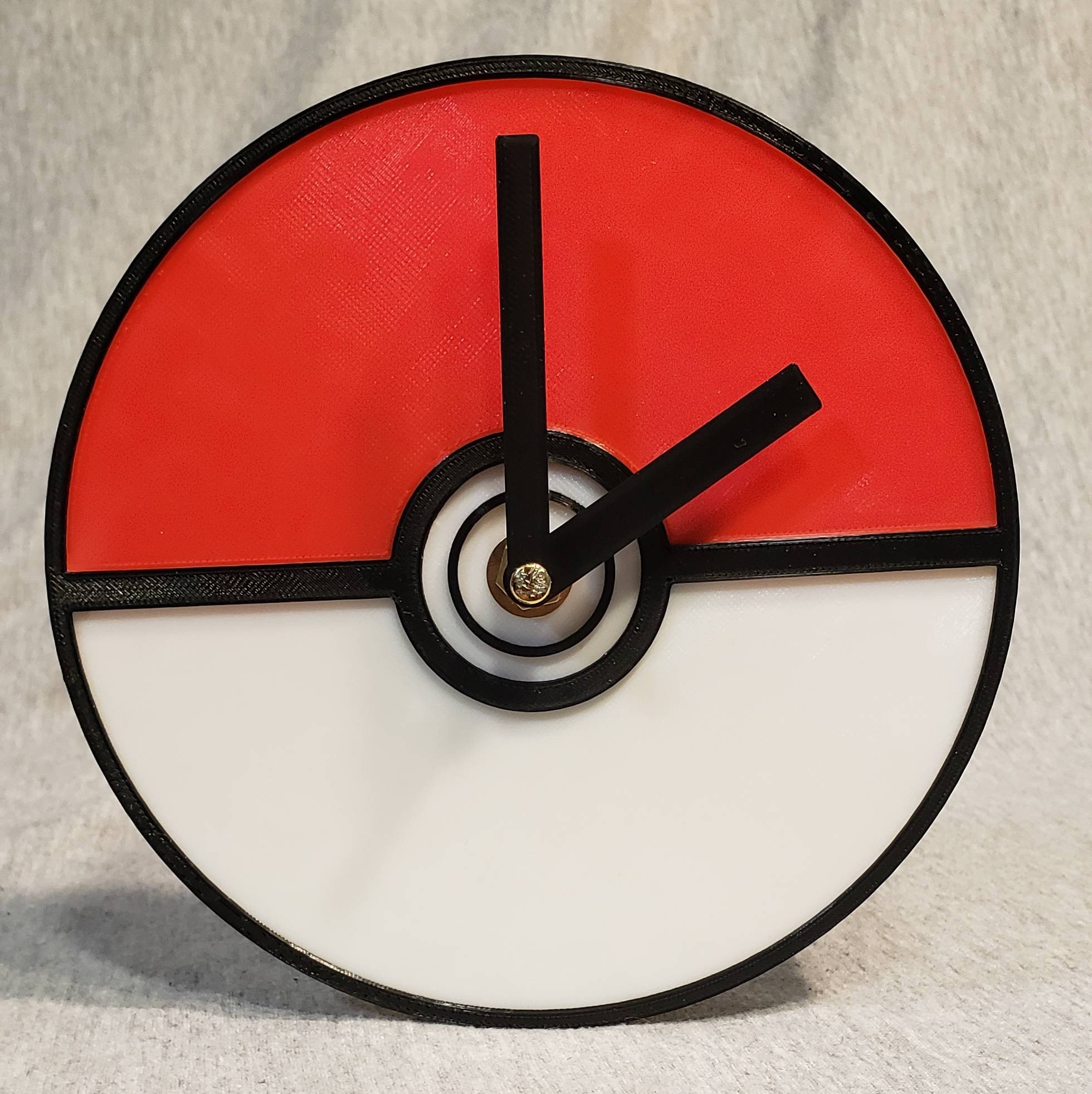 Pokémon Pokéball Clock Face with Clock Mechanism Housing - Multiple Sizes!
