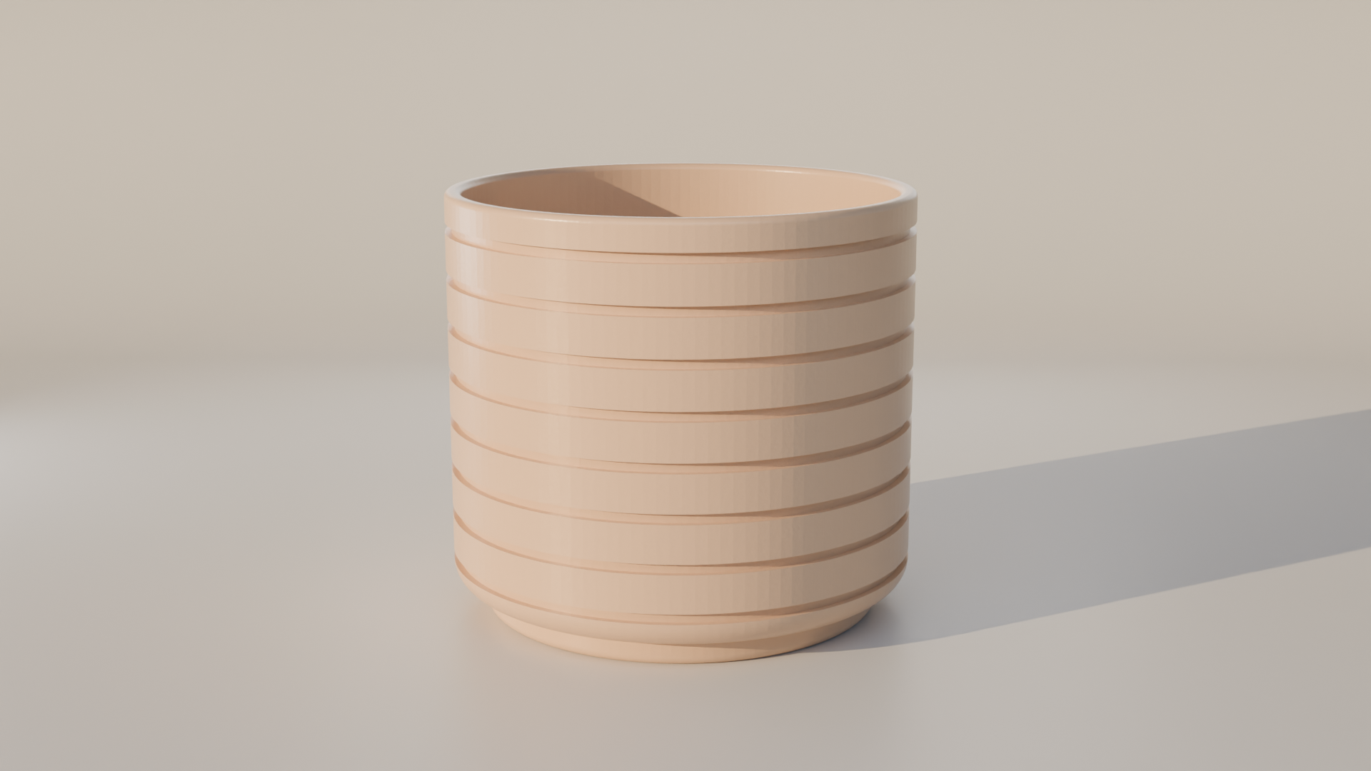 Minimalist Ribbed Flowerpot