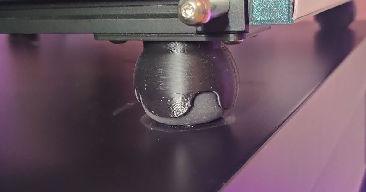 CR10 squash ball feet (easy printing) by 3D_dani Download free STL