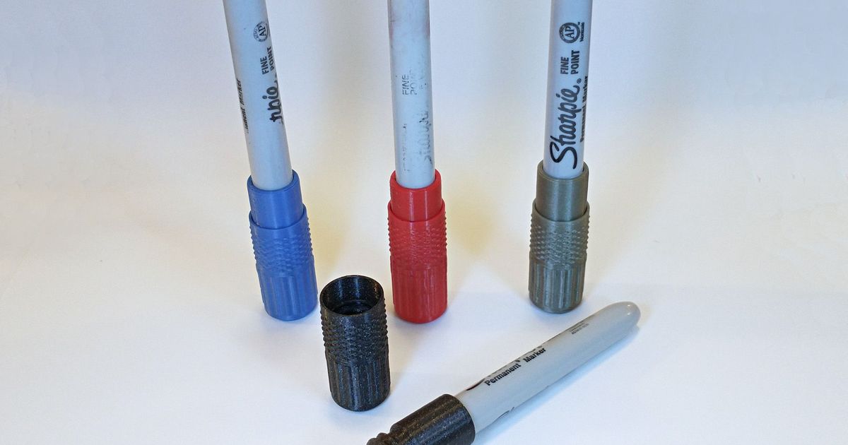Screw Cap for Sharpie FinePoint Pen by LoboCNC Download free STL