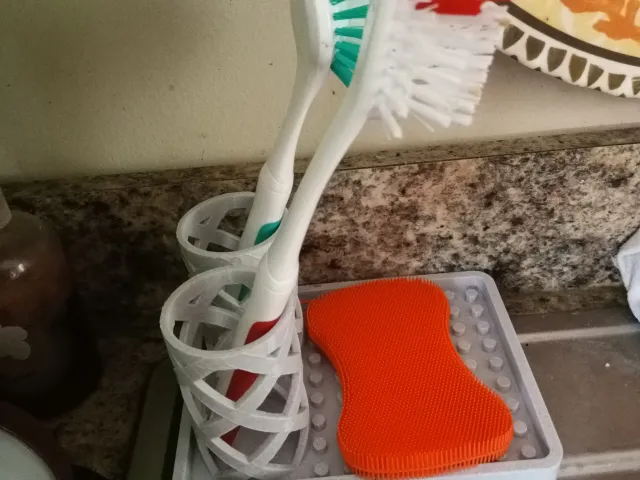 One sponge bigger brush holder Remix Neo Kitchen Cleaning Plate