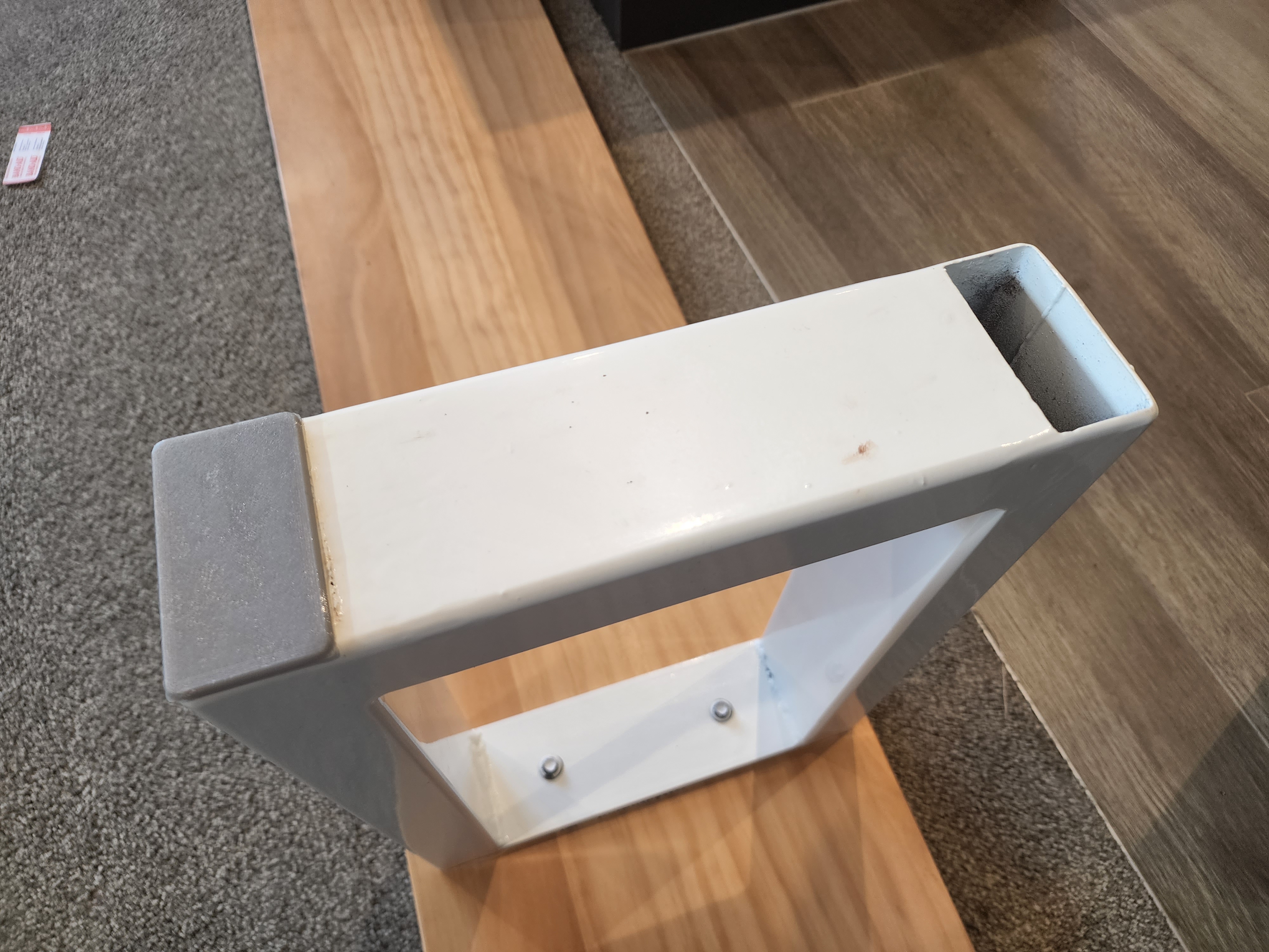 Box Steel Tube feet or end caps 75x40mm