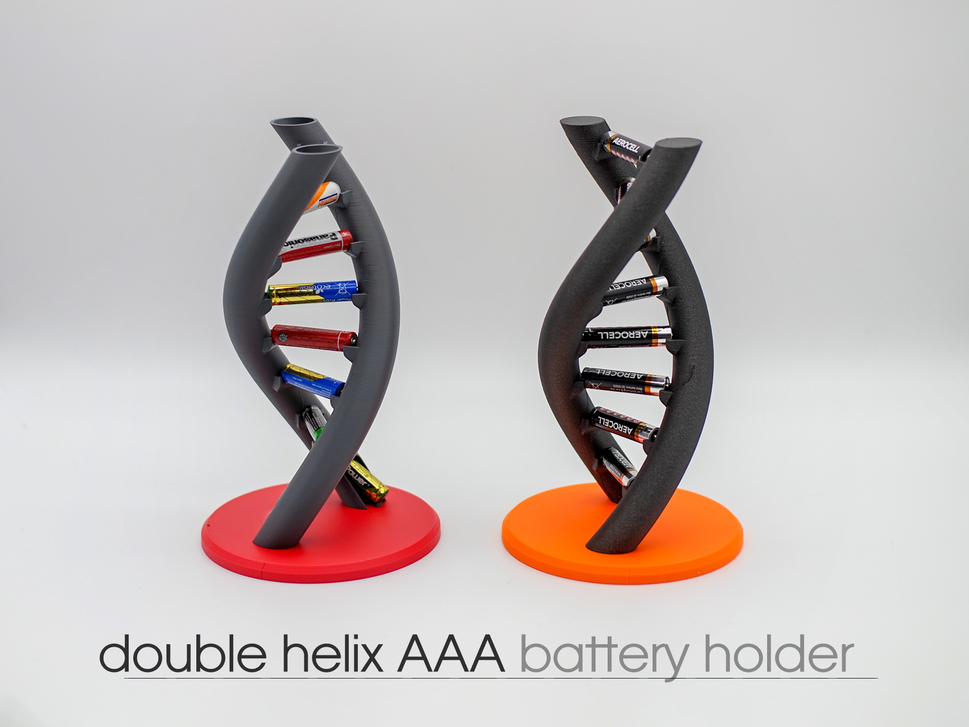 Double Helix AAA Battery Holder with optional extra compartment by