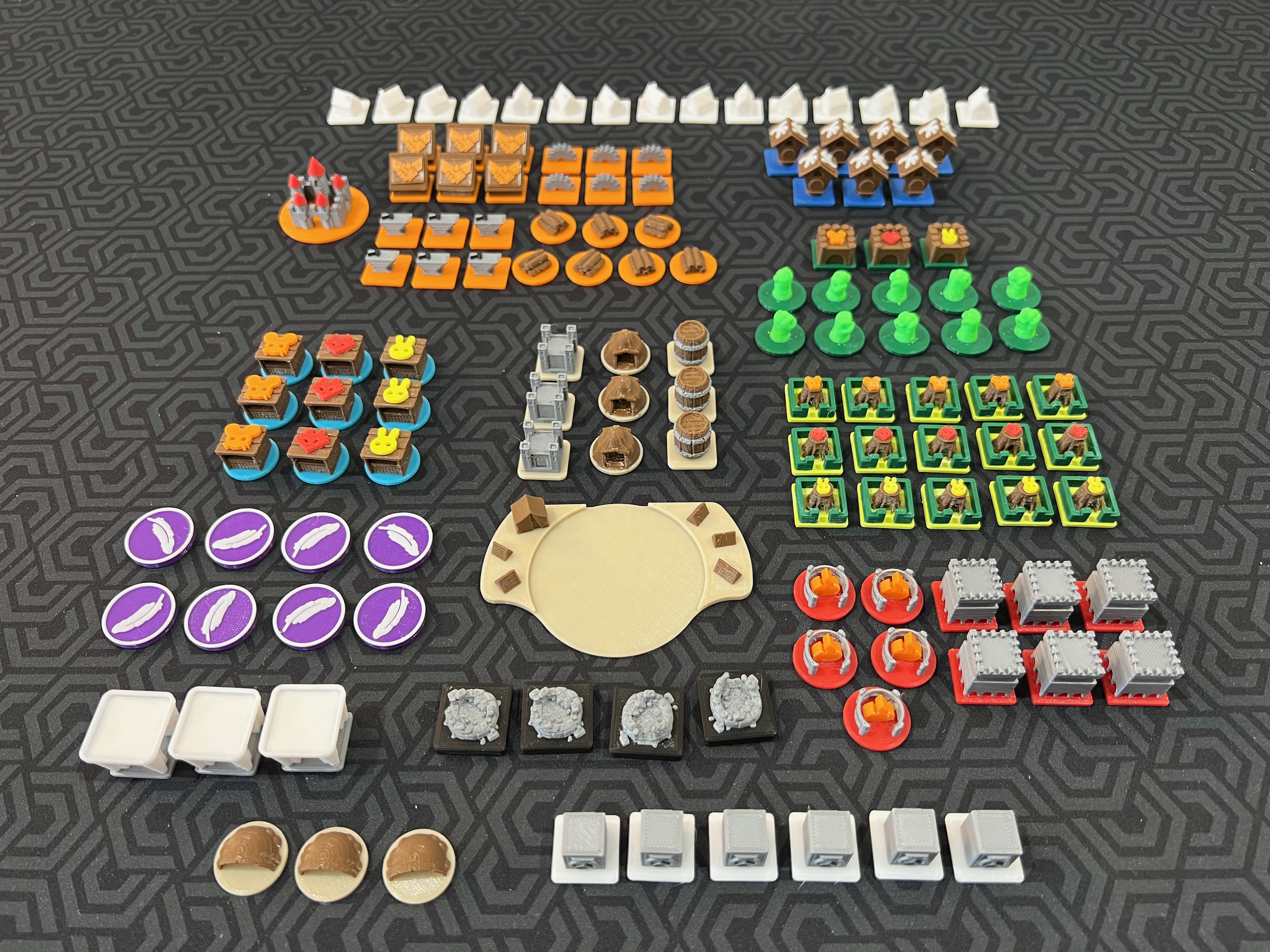 Root Board Game 3D Buildings and Tokens (Every Expansion Including Marauder + Hirelings, Multicolor)