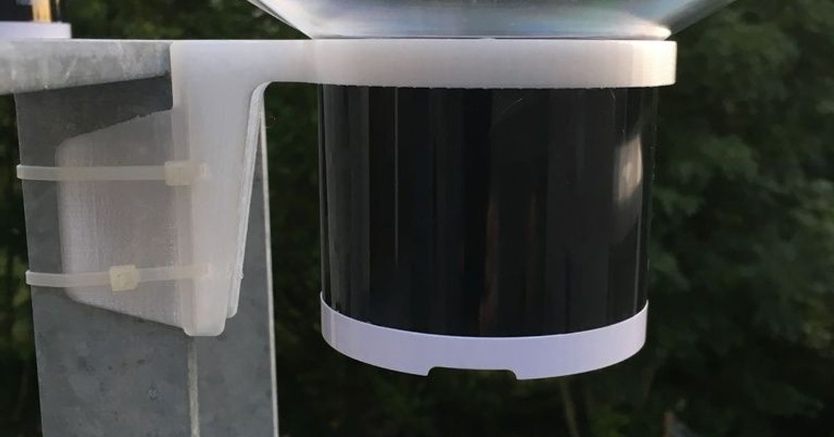Netatmo Rain Gauge Guardrail Holder by Download free STL