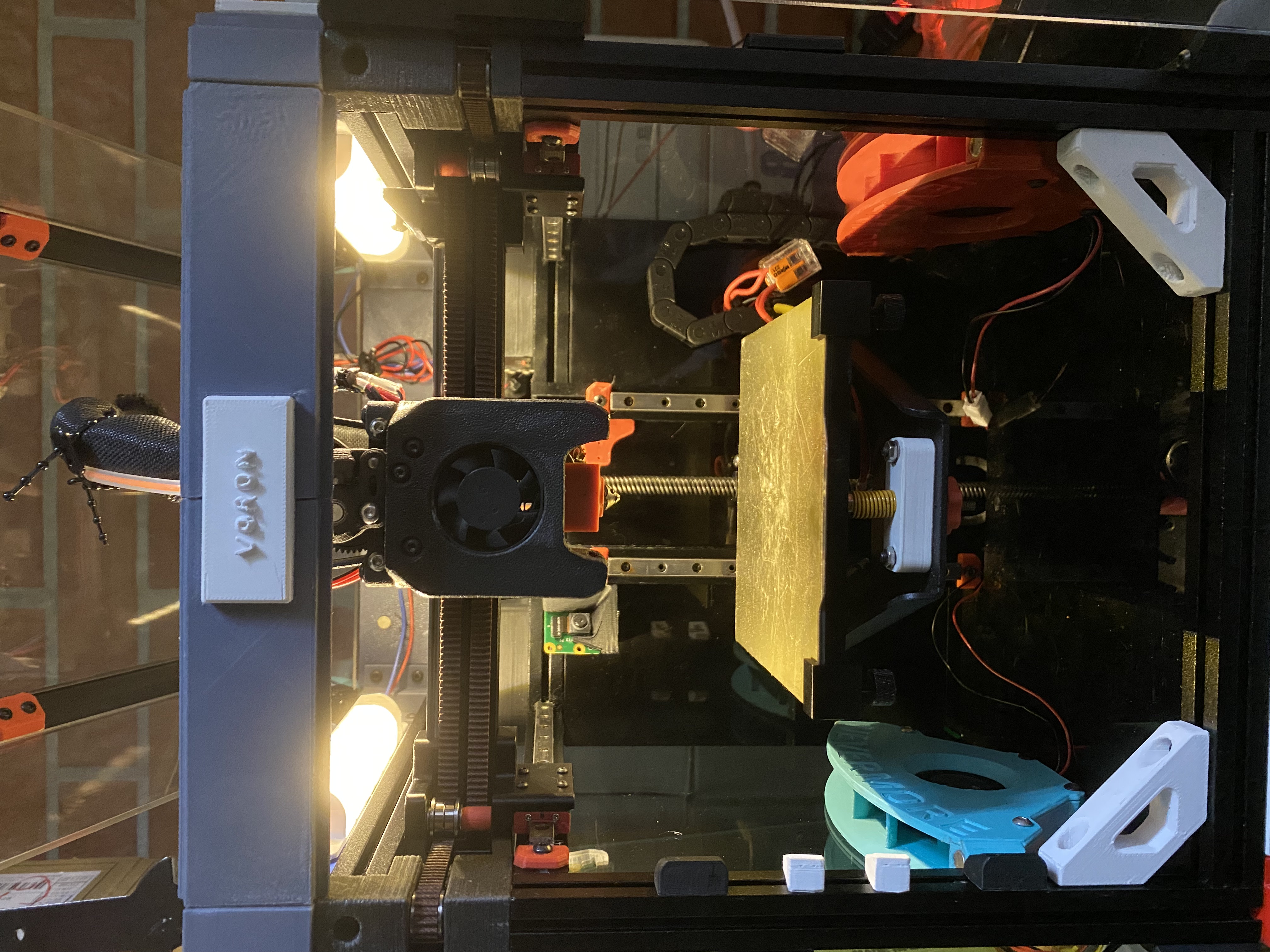 Voron V0.1 1515 extruder corner support