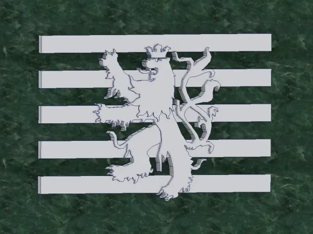 Luxembourg civil flag (Full/Hollow)