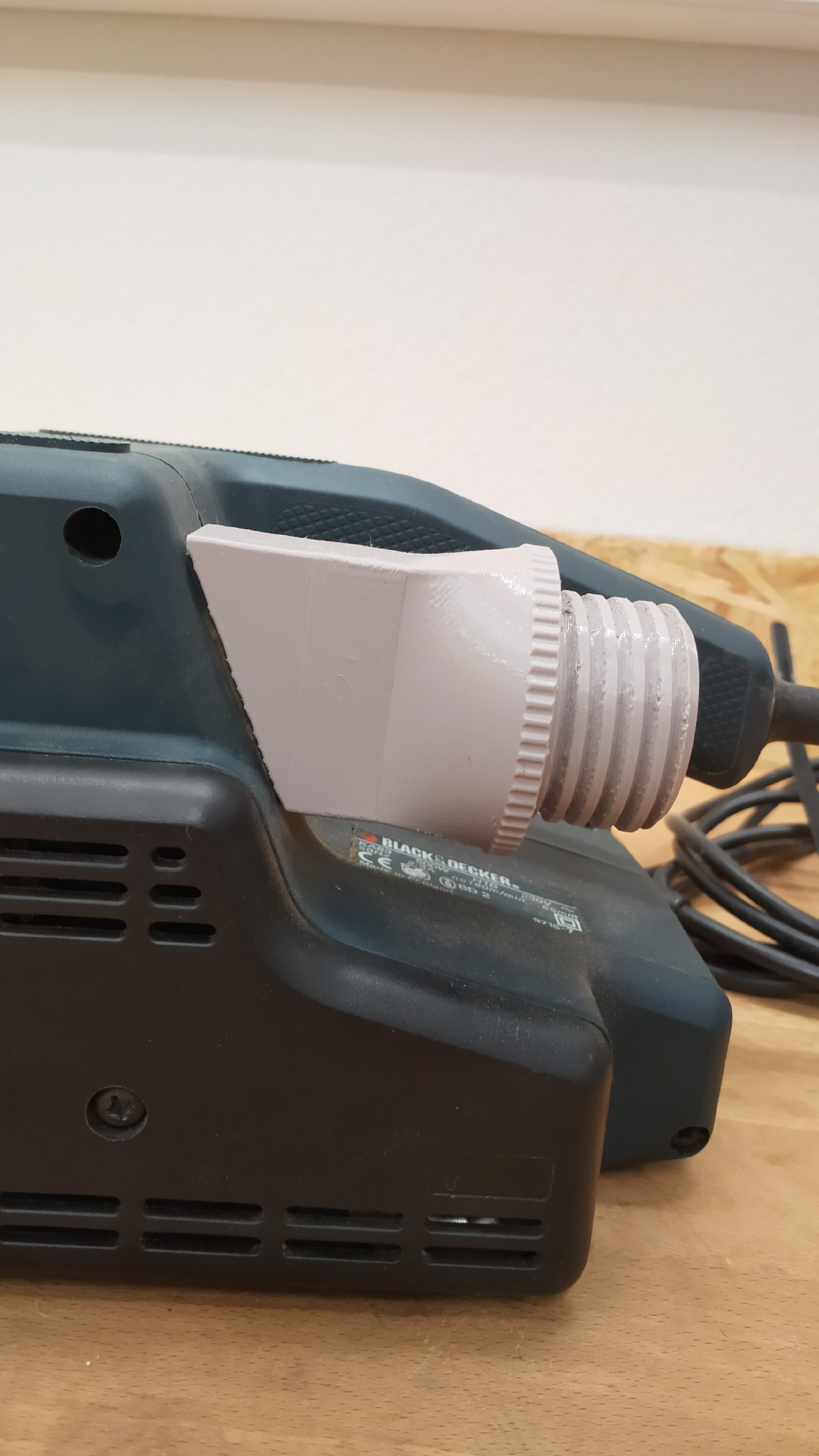 Vacuumcleaner adaptor for black & decker beltsander KA83