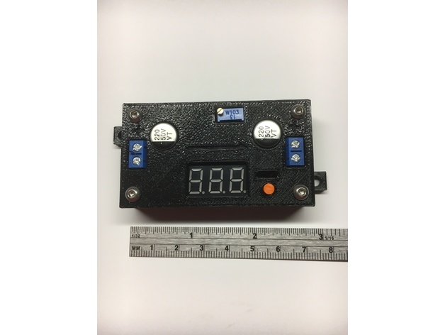 DROK LM2596-SDC LED 1-Button 66x35mm BUCK CONVERTER CASE ENCLOSURE
