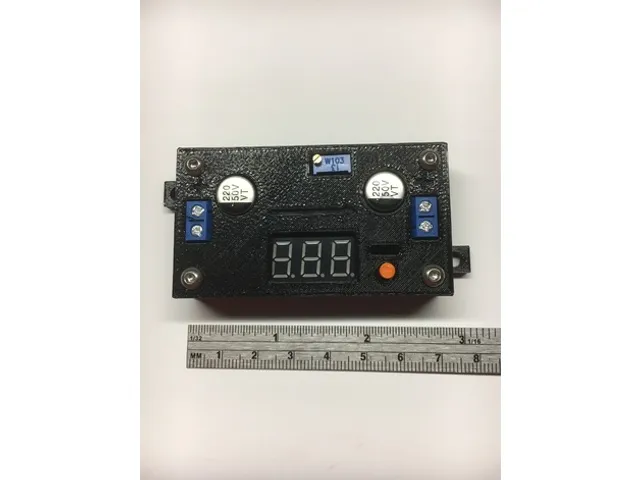 DROK LM2596-SDC LED 1-Button 66x35mm BUCK CONVERTER CASE ENCLOSURE