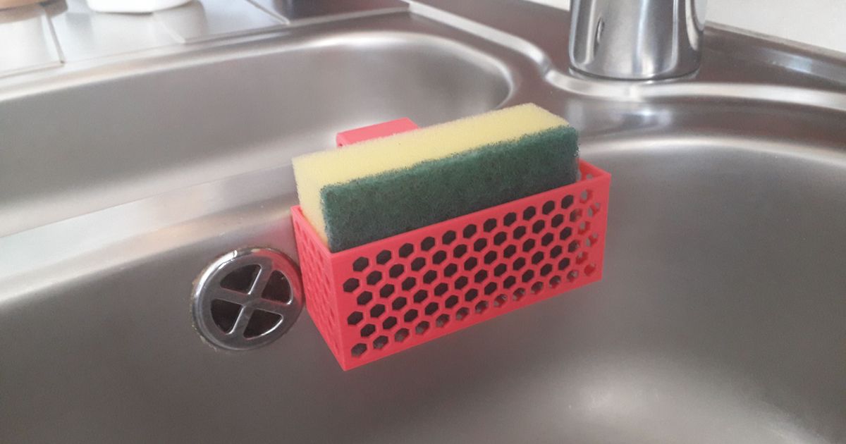 Sink Sponge and Dish Wand holder by Contact, Download free STL model