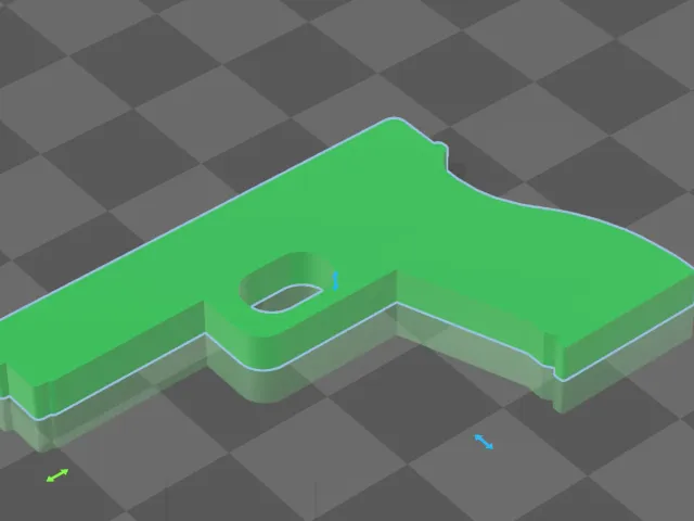 Gun outline/keychain