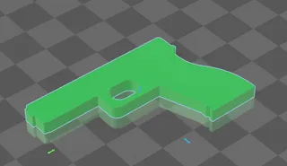 Gun outline/keychain