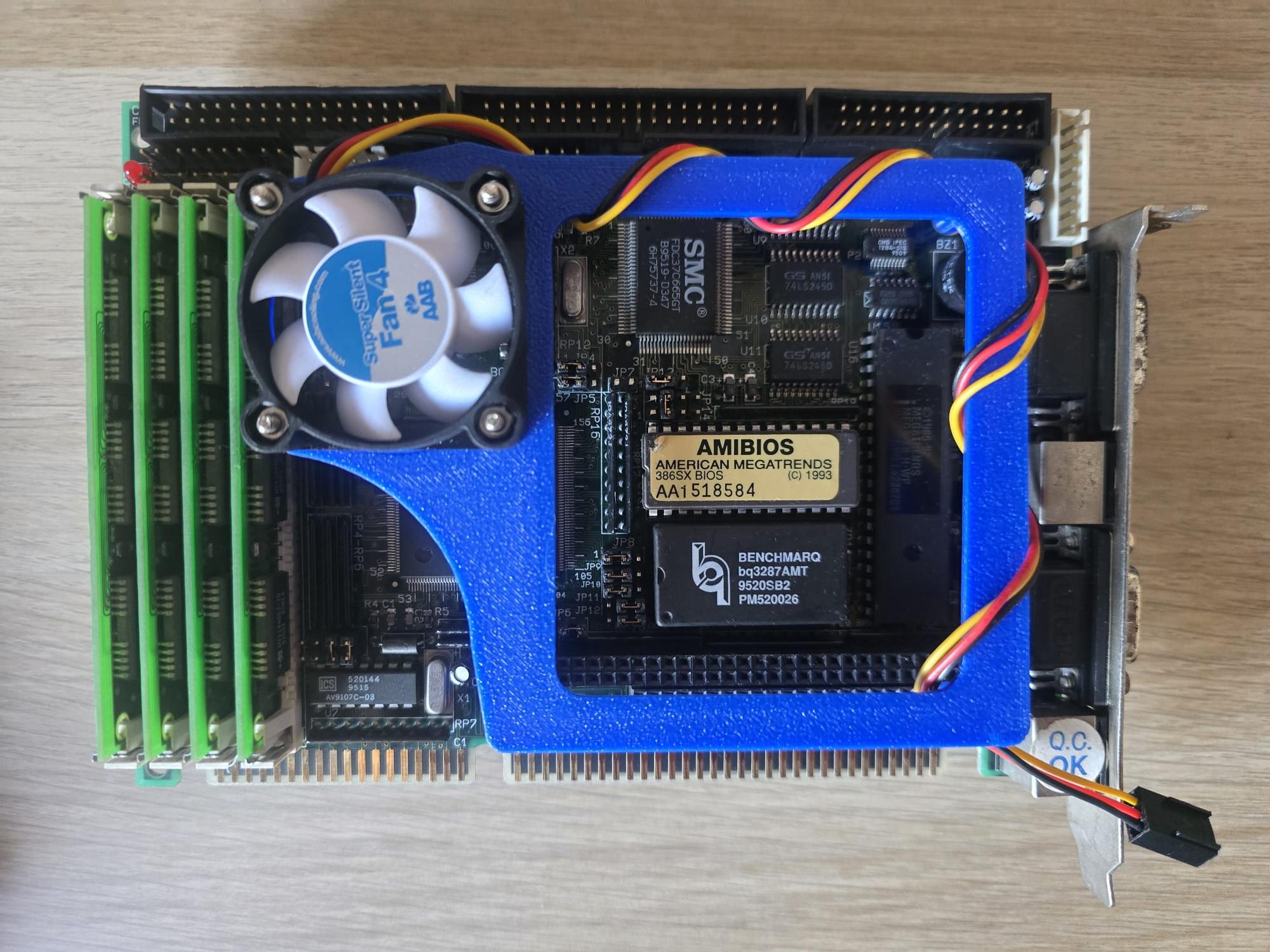 Fan (40mm) holder for INTERLOGIC INDUSTRIES  ASC386SX (PC104 hole pattern)