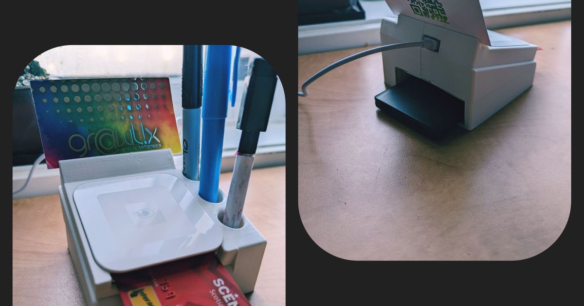 Square Card Reader Mount Basic by k2thestank Download free STL