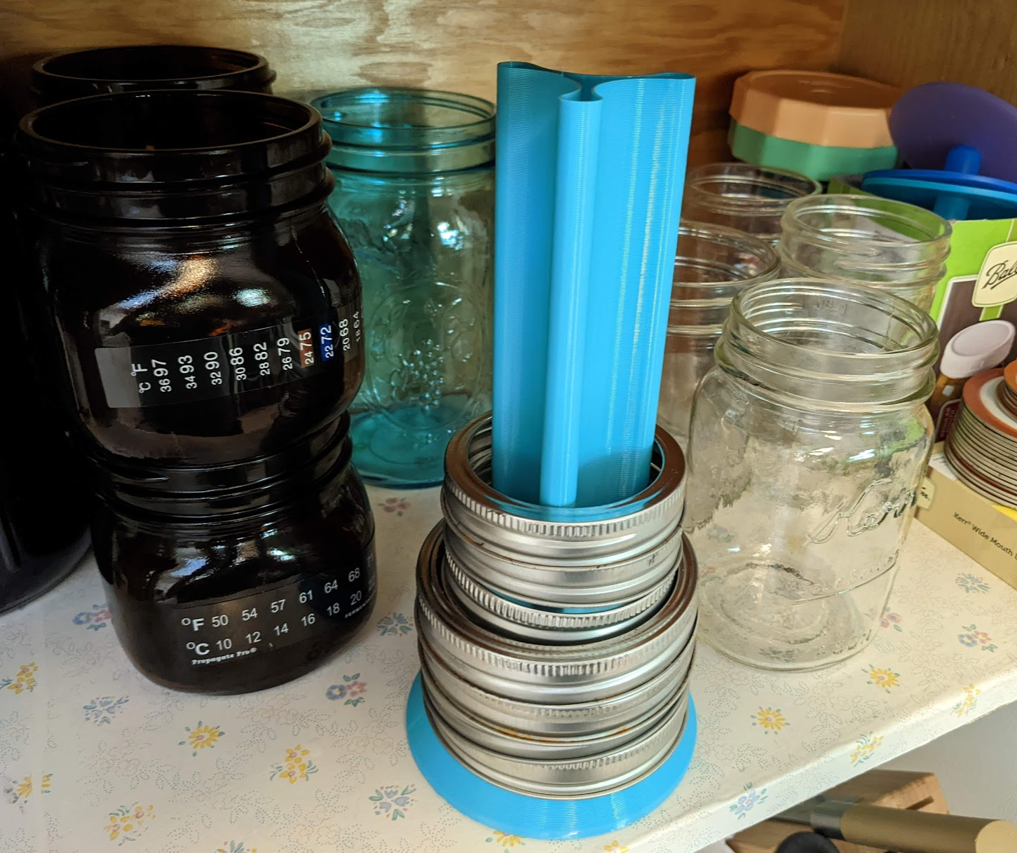 Canning Jar Lid Ring Storage Vase