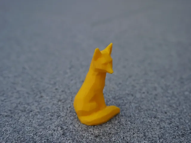 Low Poly Sitting Fox