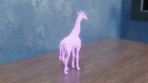 Low Poly Giraffe — miniatura 3