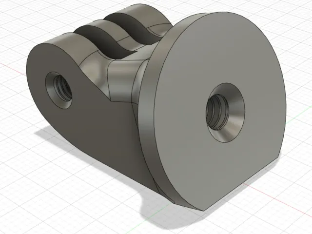 GoPro tripod mount with printed threads