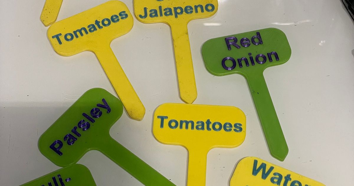 Plant labels by Cristian Trisca Download free STL model