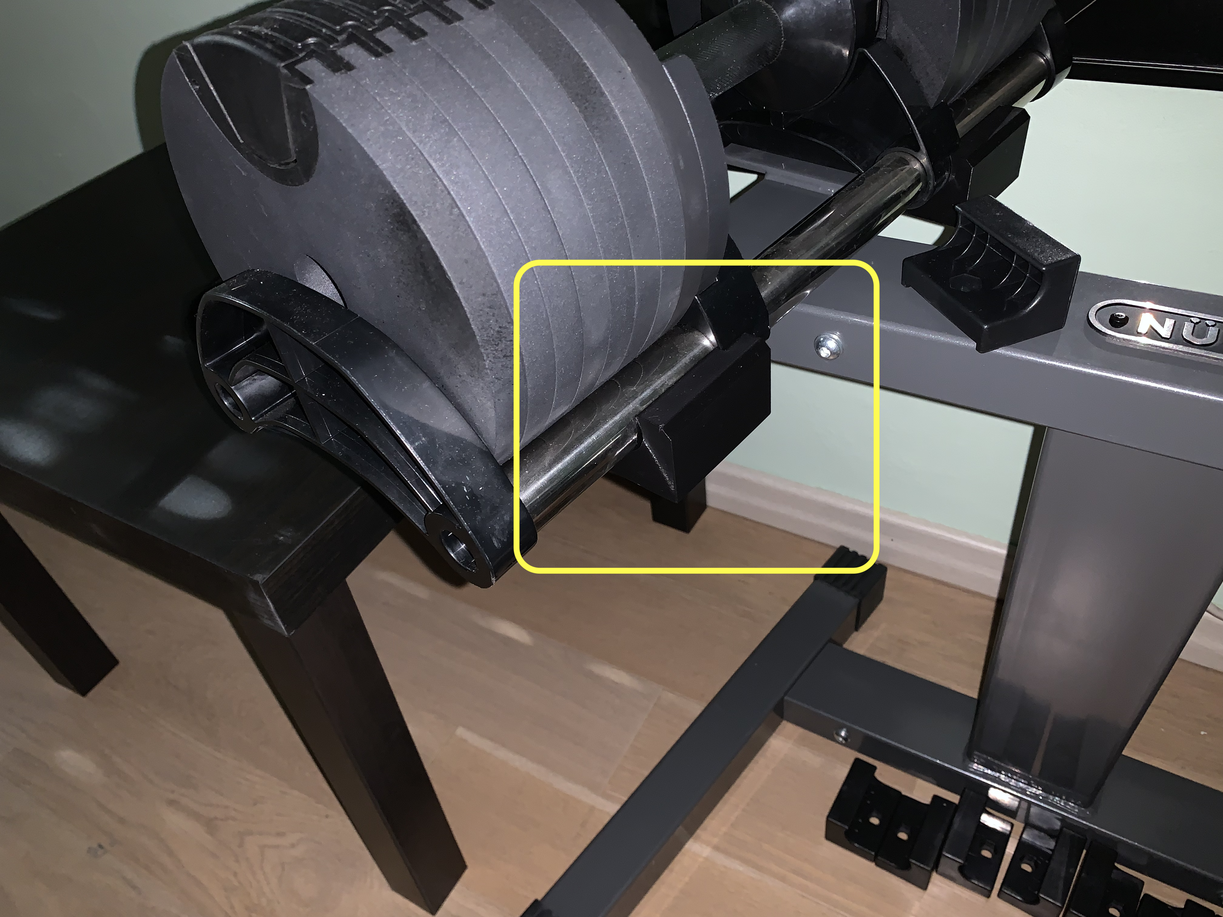 Adapter for adjustable dumbbells for the Nüo stand