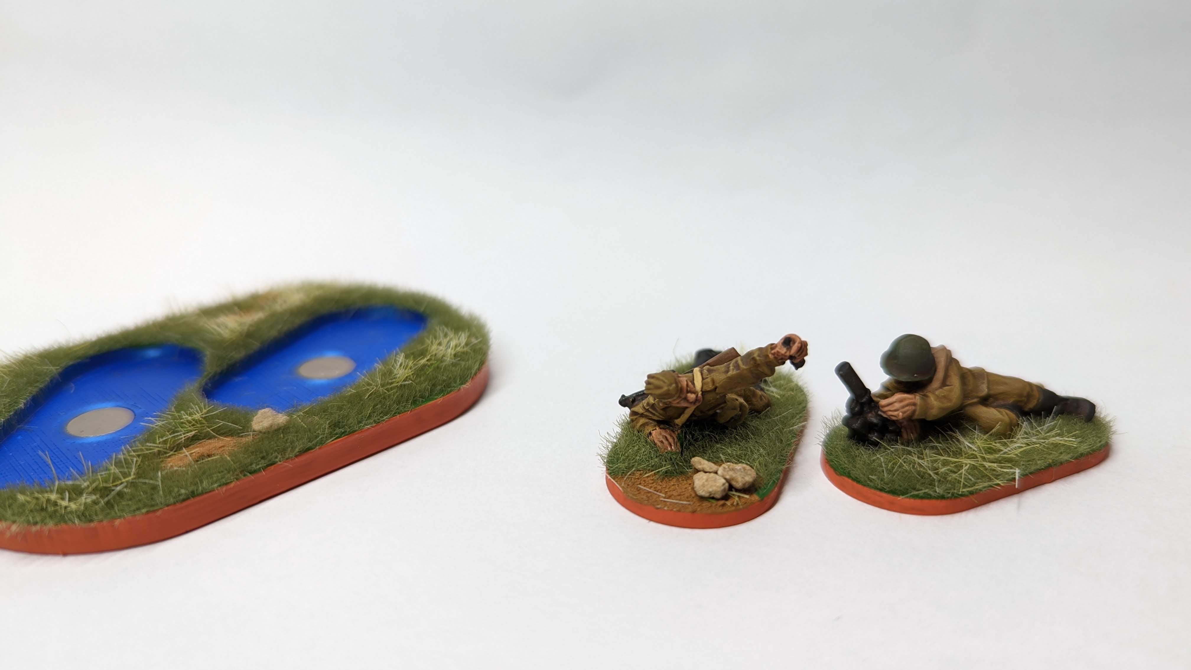 Unit Group Base for 28mm Miniatures - Optimized for Soviet Light Mortar Team by Warlord