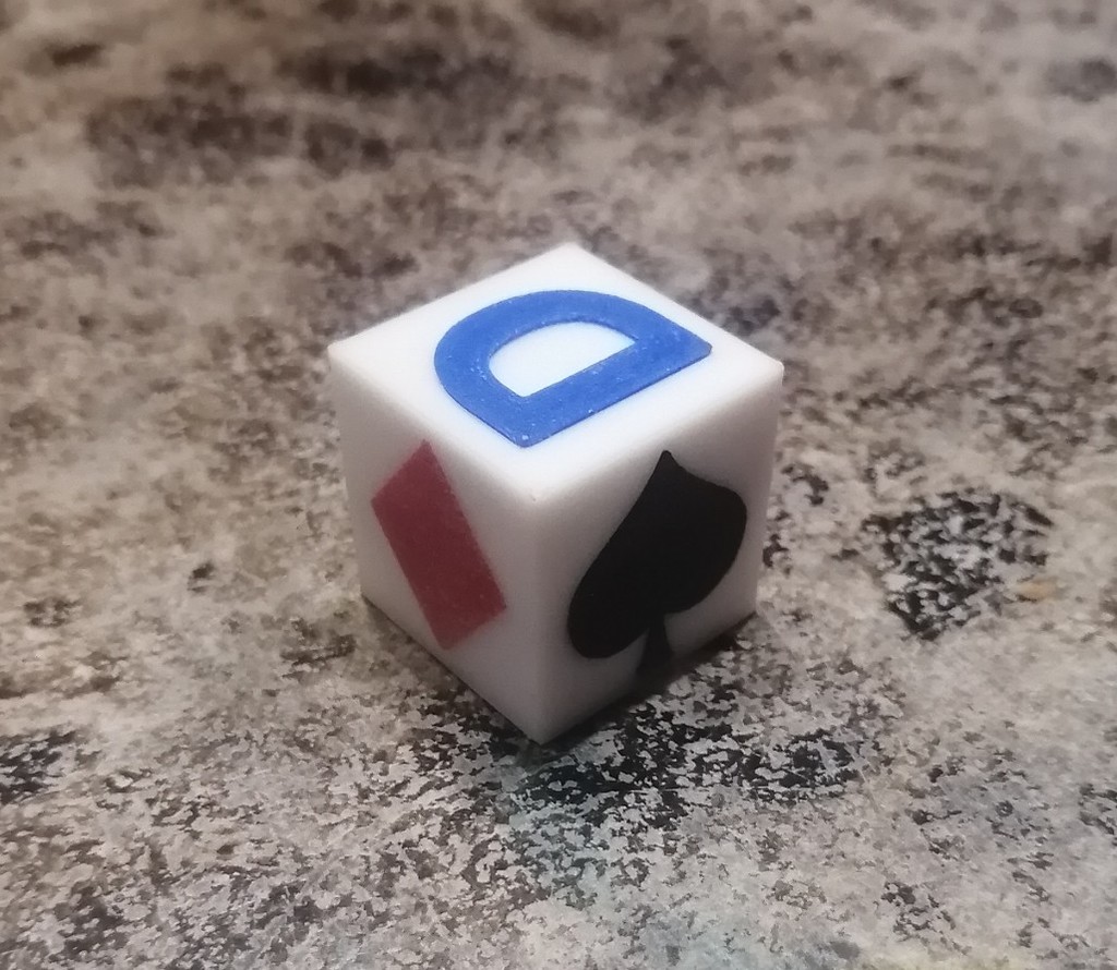 Euchre dealer cube 