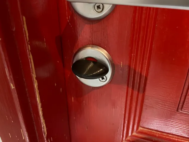 Toilet lock knob