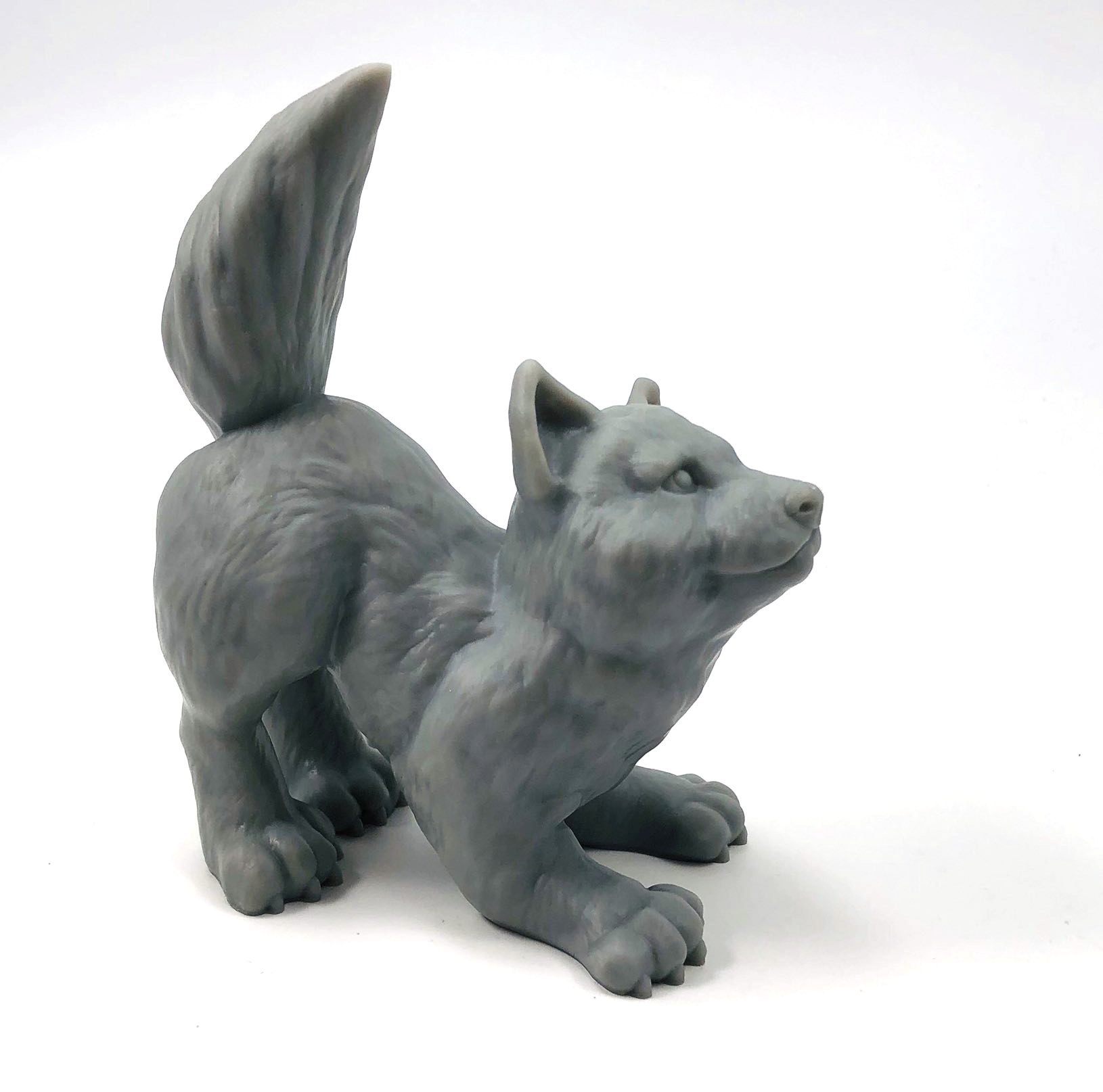 Wolfie: supports free wolf cub sculpt 3D model thumbnail