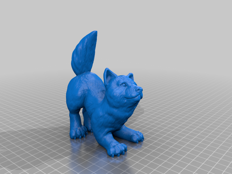 Wolfie: supports free wolf cub sculpt by Loubie3D | Download free STL ...