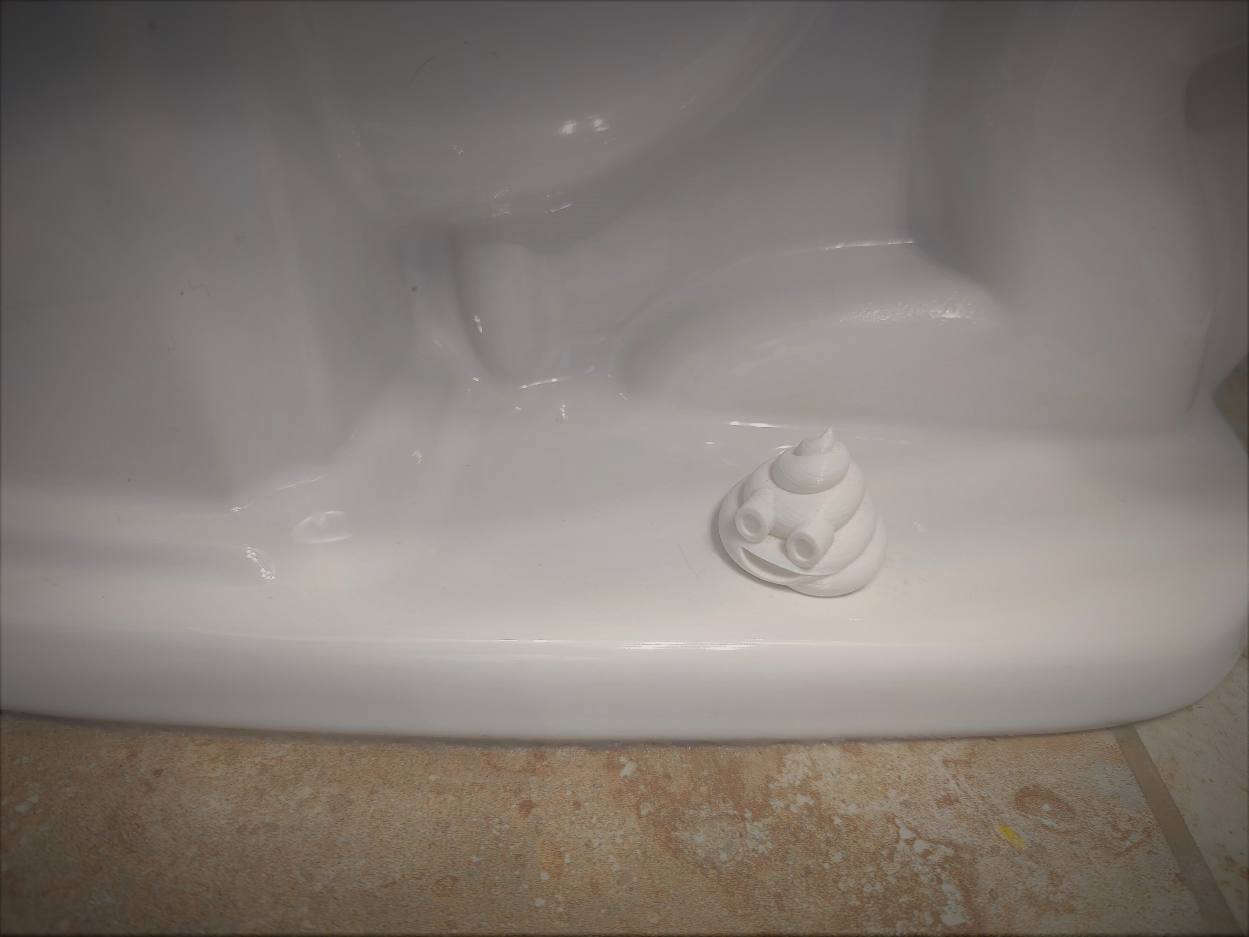Toilet stud cover - poop emoji
