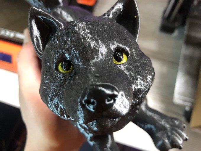 Miniatura 2 do modelo 3D Wolfie! Multi material Wolf cub model