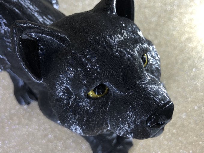 Miniatura 5 do modelo 3D Wolfie! Multi material Wolf cub model