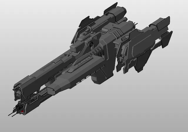 Halo UNSC Heavy Frigate Ship Model