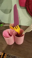 Kids kitchen utensil organizer.