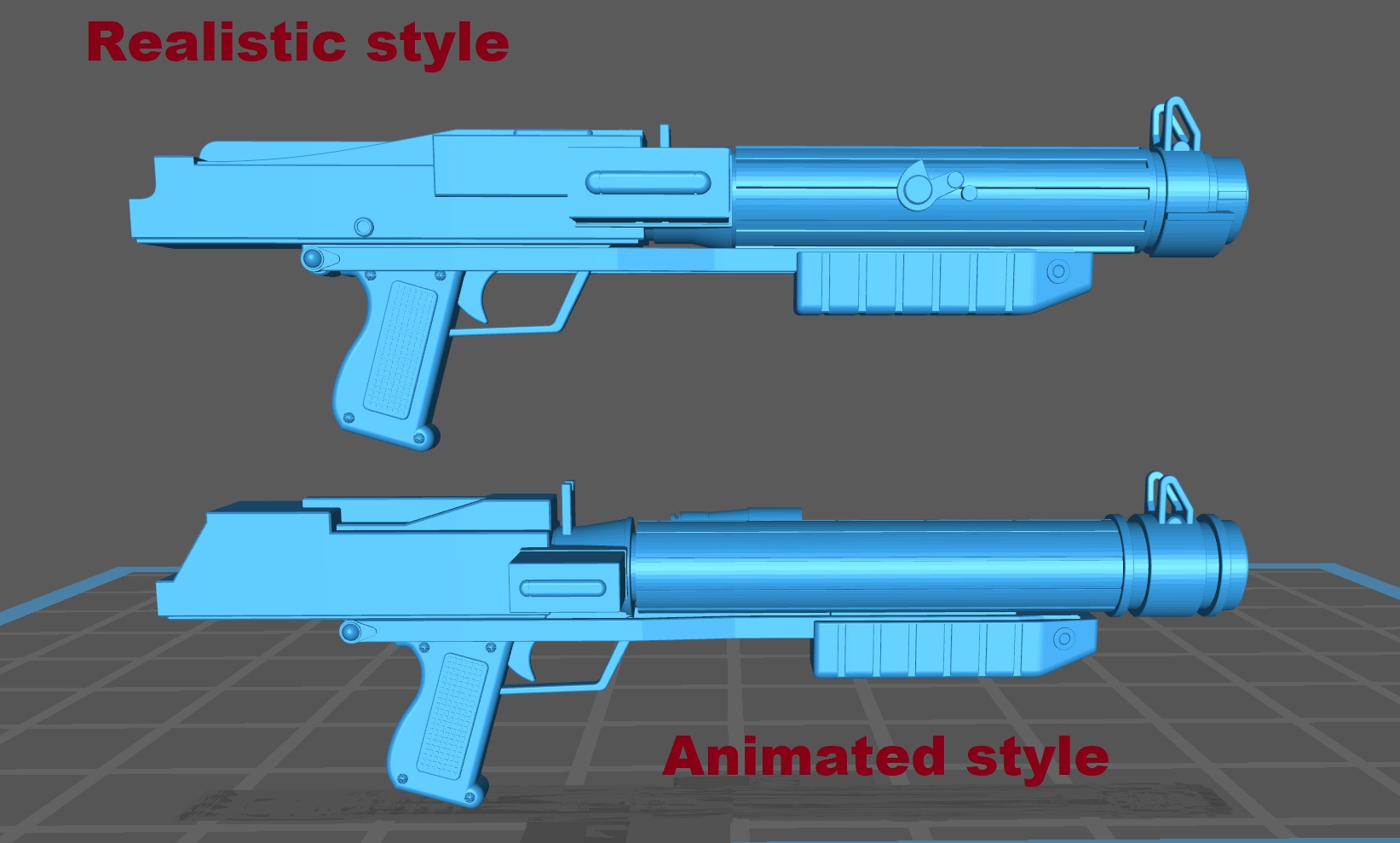 Realistic style Star Wars Bad Batch Elite Squad DC15 blaster for action figures and cosplay 1:12 , 1:6 , 1:1 scale