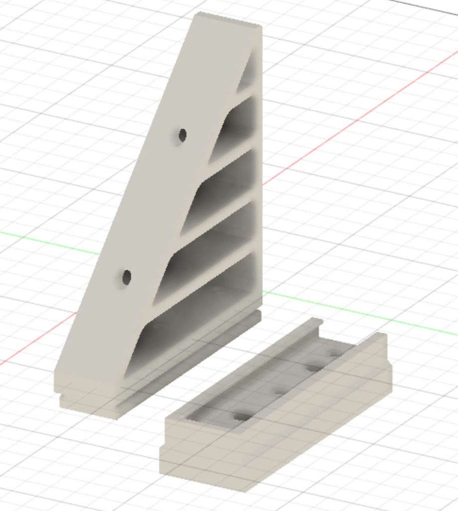 Miniatura 2 do modelo 3D Shelf bracket slotted