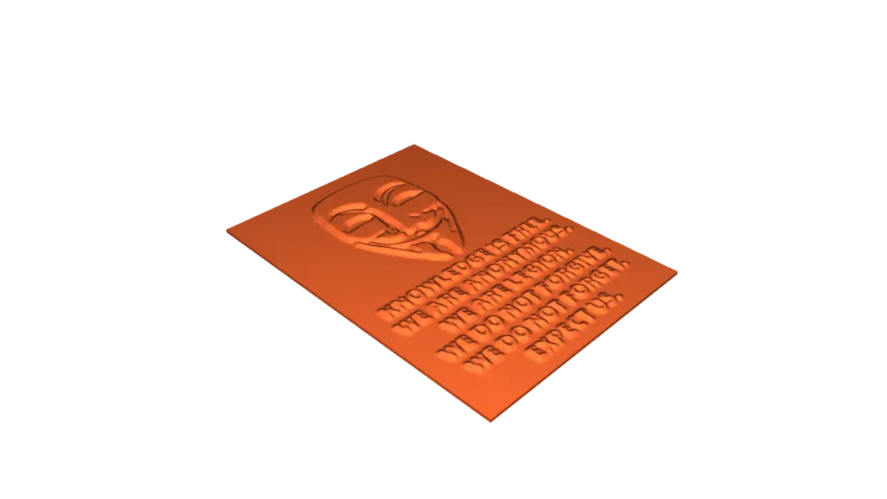 Anonymous Sign by Norbert | Download free STL model | Printables.com