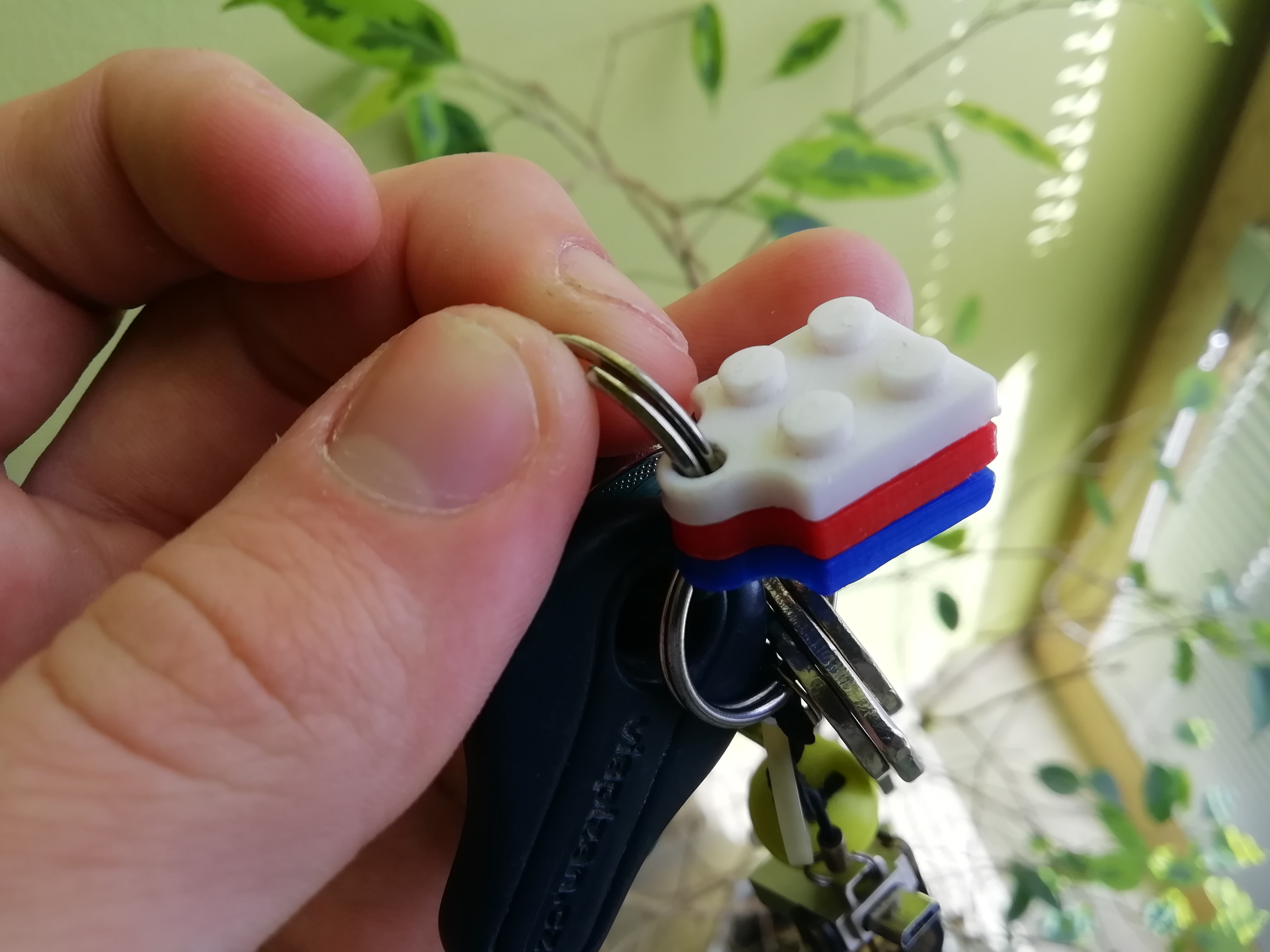 Lego block online keyring