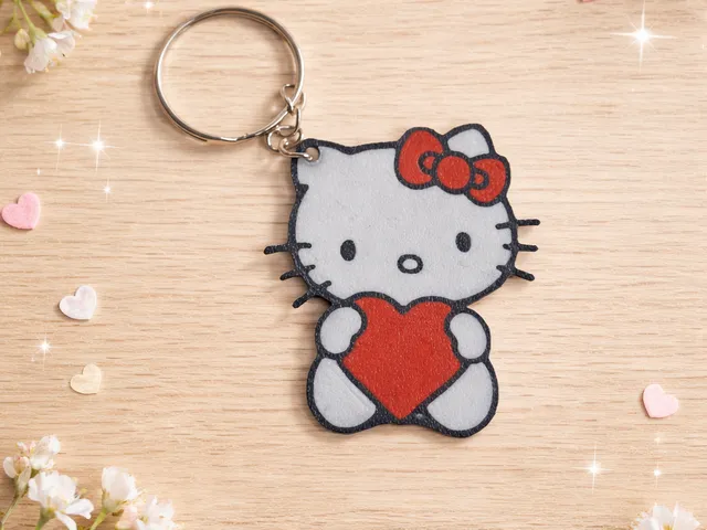 Hello kitty LOVE valentines Keychain