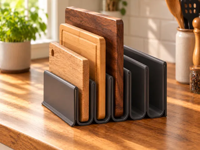 Kitchen Cutting Board Holder – 5 Slots