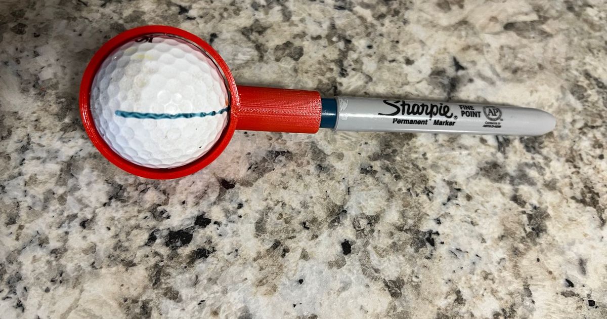 Sharpie Golf Ball Marker by Akentut Download free STL model