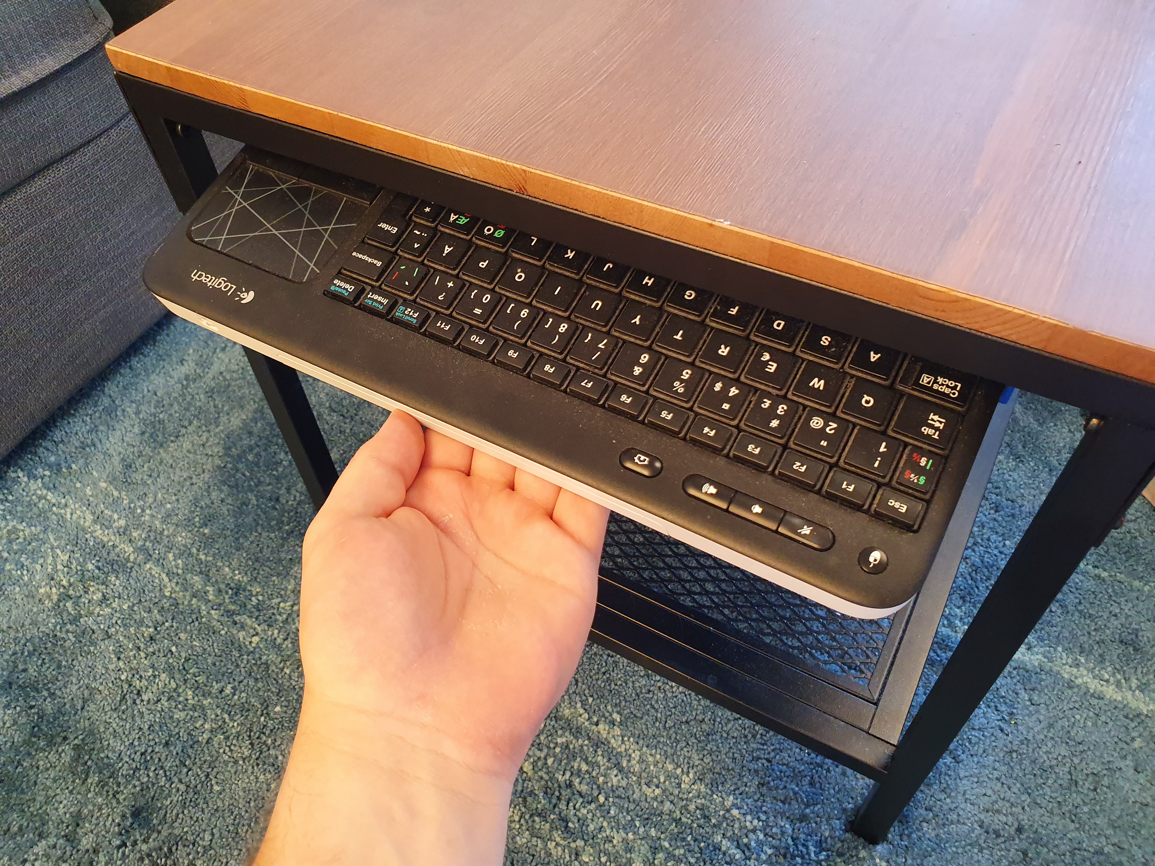 Logitech K400 under table mount — thumbnail 5