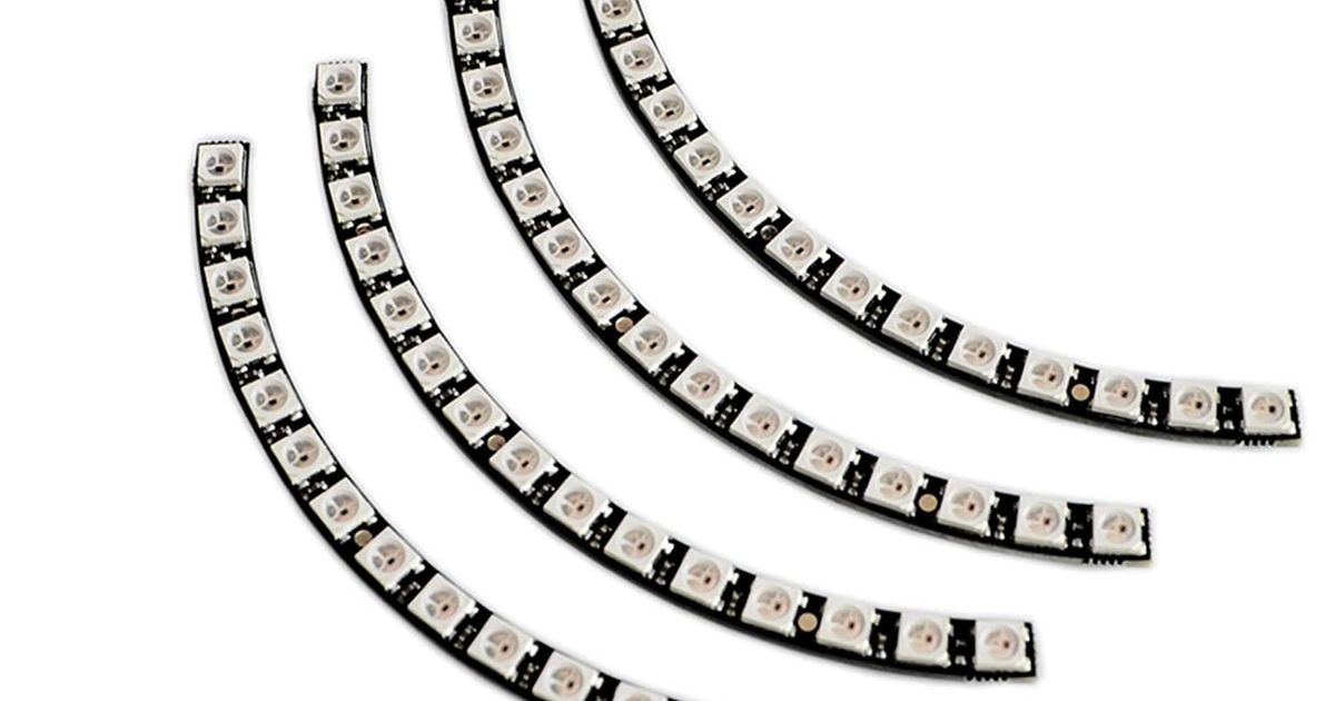 Soldering aid for 60 LED/4 segment/160mm neopixel ring. by Norbert ...