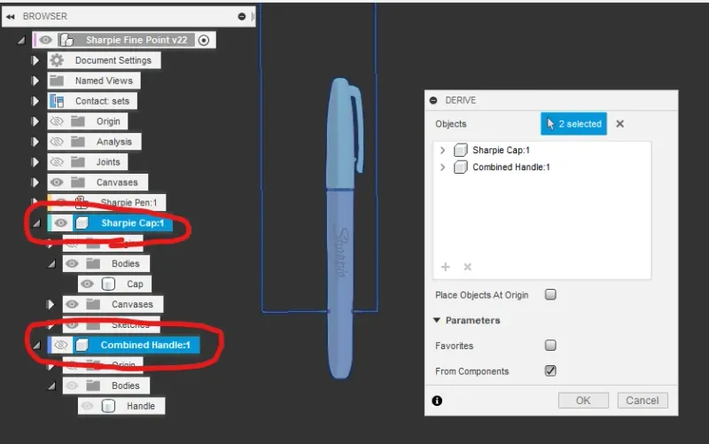 Use This to Make Sharpie Mods! (Sharpie Fine Point Reference Model) by Line  Arc Line, Download free STL model