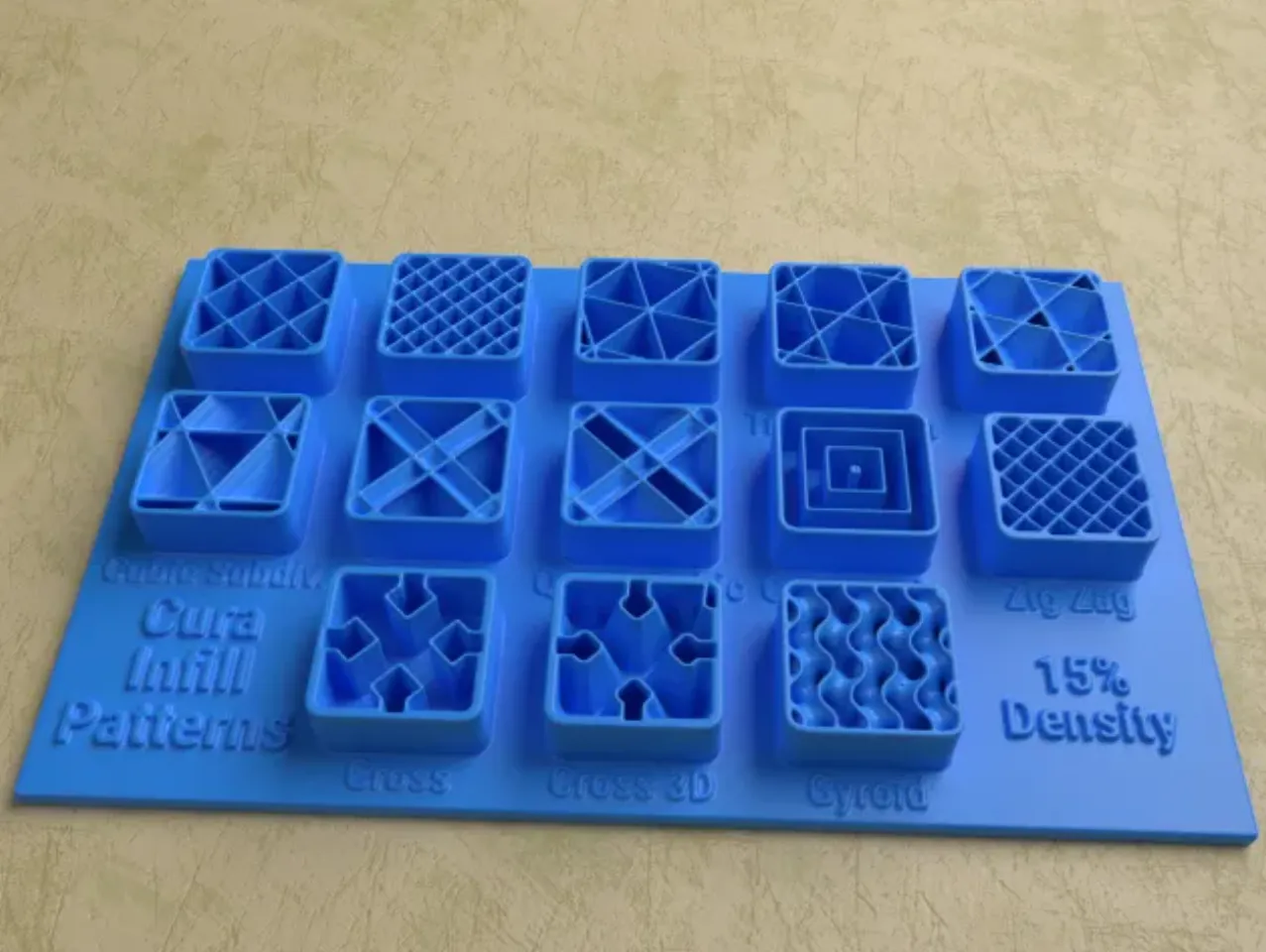 Cura Infill Patterns Display Models by Lyl3