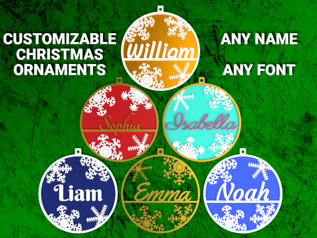 Customizable Christmas Name Ornament