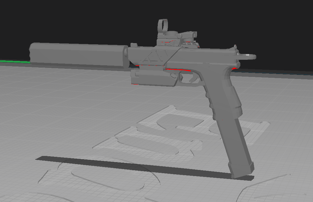 Metro Glock 18 For 1/144 Mecha Model Kits