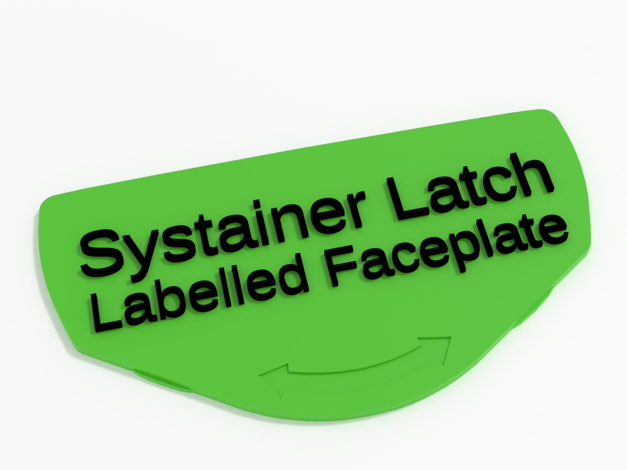Customizable Systainer Labelled Faceplate
