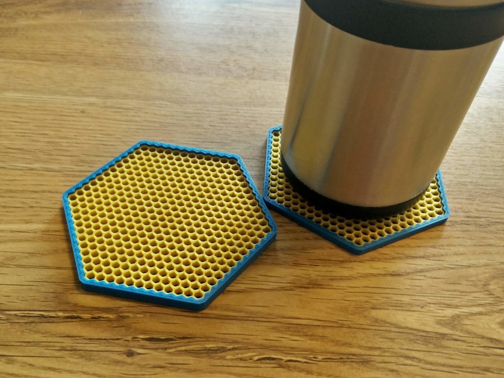 Honeycomb Patterned Hexagon Coaster
